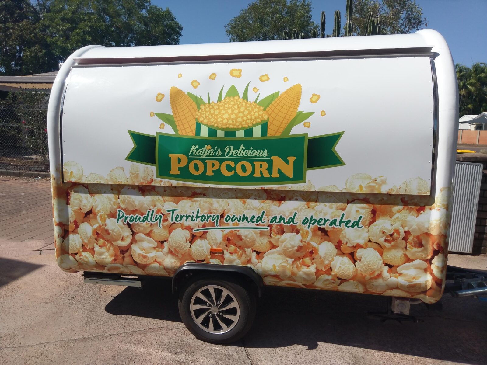 Popcorn trailer with full printed wrap